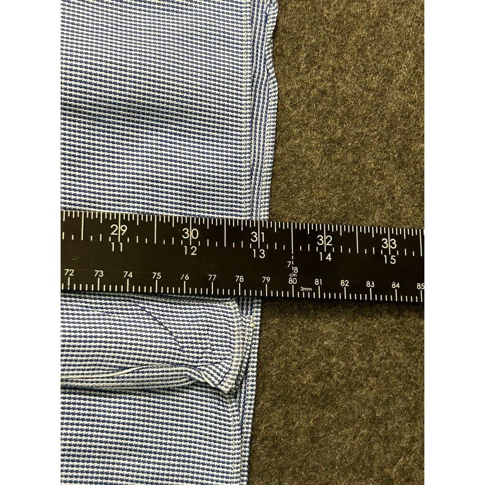 Brioni for Nieman Marcus Blue Micro Check Spread Collar Men's Dress Shirt 15.5 - Picture 4 of 6